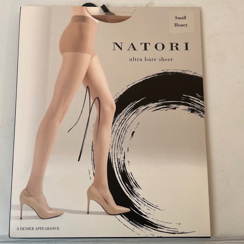 Natori Ultra Bare Sheer 8 Denier Appearance Pantyhose Small‎ Honey